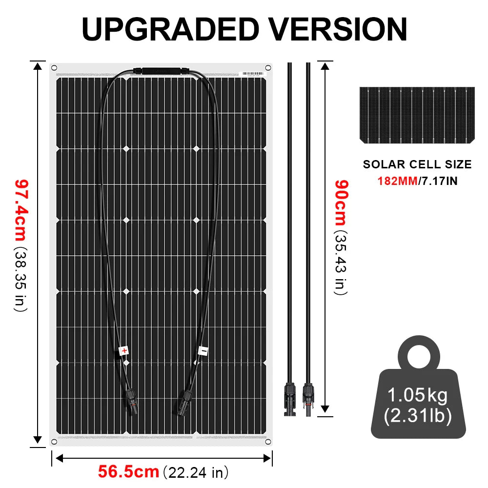 DOKIO Flexible Solar Panel  18V 100W - 400W