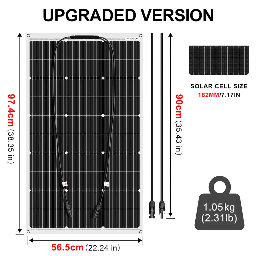 DOKIO Flexible Solar Panel  18V 100W - 400W