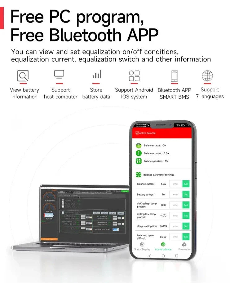 Smart BMS DALY  With BT Active - Li-ion