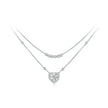Capture Her Heart With Dazzling Brilliance: 1Ct Moissanite Heart Necklace
