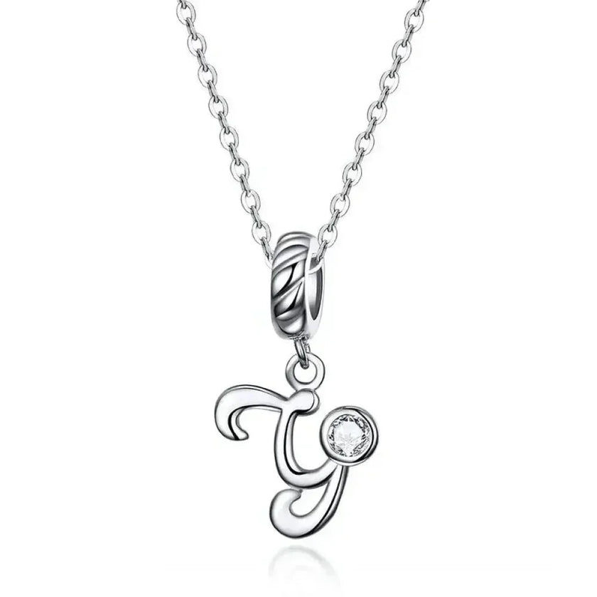 Classic 925 Sterling Silver Initial Necklace