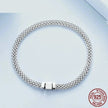 Sterling Silver Braided Square Buckle Bracelet
