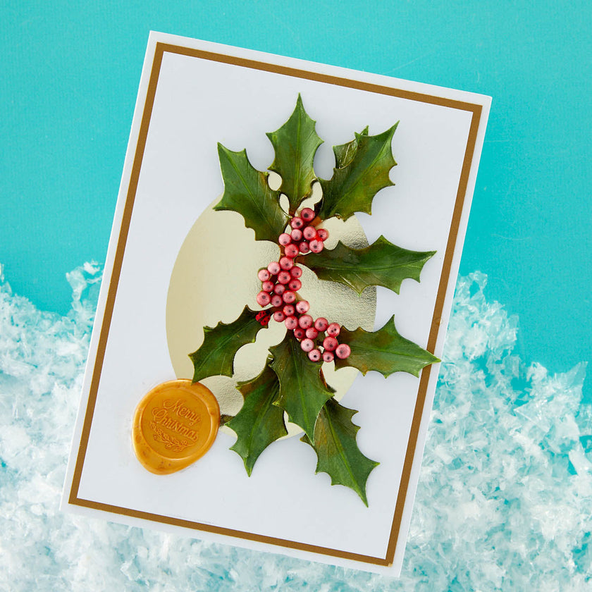 American Holly Etched Dies from the Snow Garden Collection by Susan Tierney-Cockburn