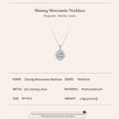 Lucky Clover 1ct Moissanite Sterling Silver Pendant Necklace