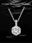 Petal Perfection 1ct Moissanite Sterling Silver Pendant Necklace
