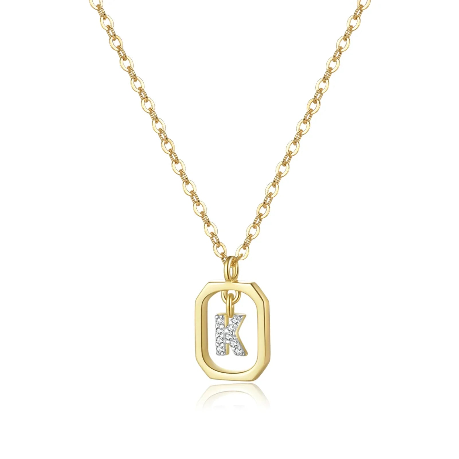Personalized Initial Necklace in 925 Sterling Silver