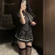 Plaid Schoolgirl Lingerie Set