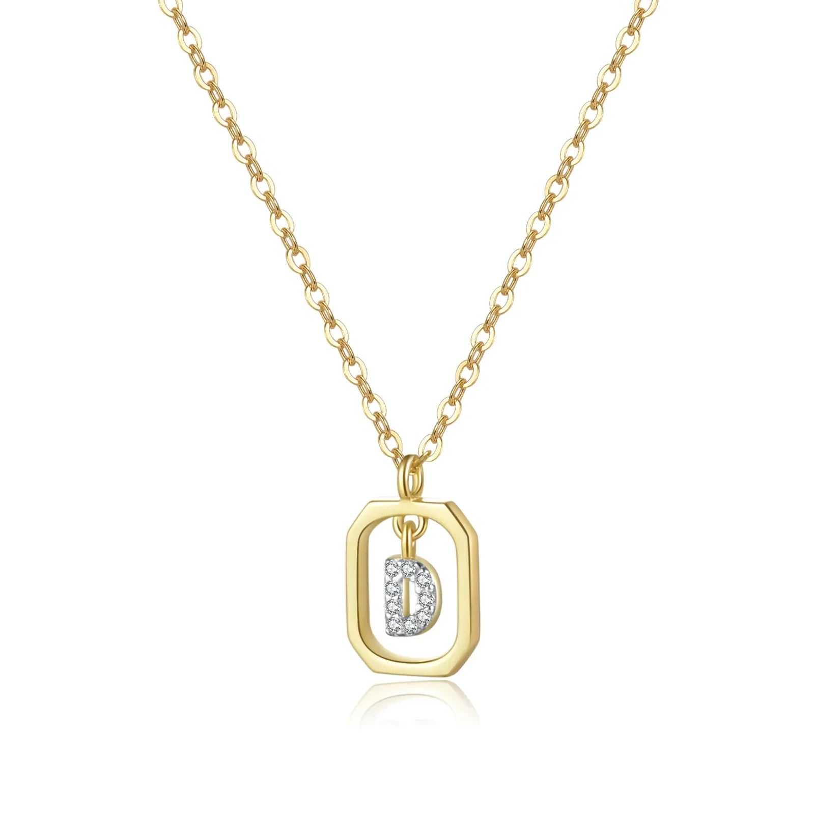 Personalized Initial Necklace in 925 Sterling Silver