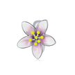 925 Sterling Silver Colorful Birds Flowers Leaves Cz Pendant - Jewelry Charm For Bracelets And Necklaces
