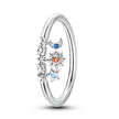 925 Sterling Silver Celestial Charm Ring