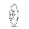 925 Sterling Silver Celestial Charm Ring