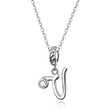 Classic 925 Sterling Silver Initial Necklace