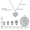 Dazzling 0.8ct Moissanite Sterling Silver Pendant Necklace