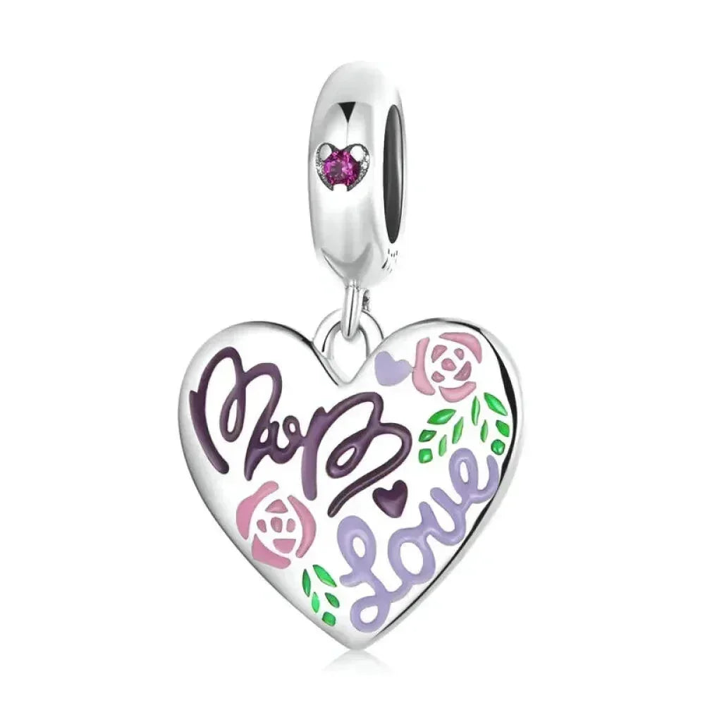 925 Sterling Silver Maternal Love Charm Diy - Touching Baby Feet Pendant For Bracelet