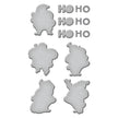 Silly Santas Etched Dies by Simon Hurley