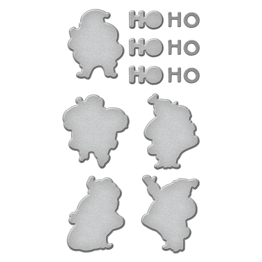 Silly Santas Etched Dies by Simon Hurley