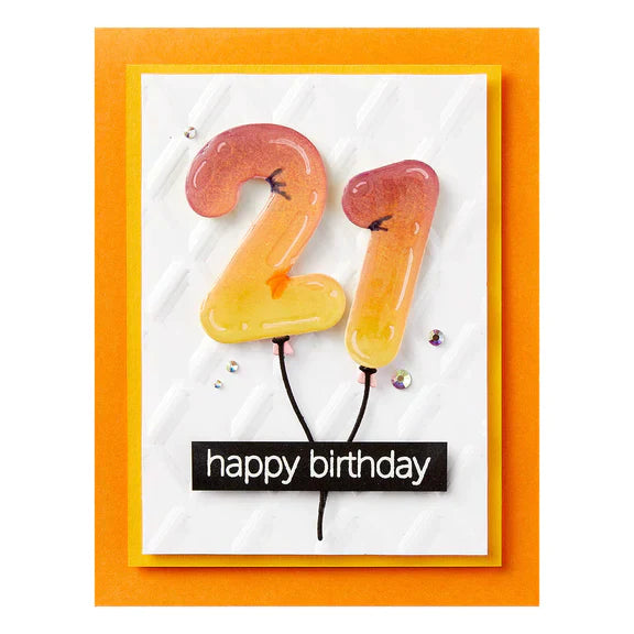 Birthday Balloons Etched Dies from the Monster Birthday Collection
