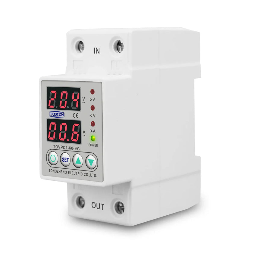 Protection Relay 40-80A 220/230V TOMZN with Din Rail Dual Display