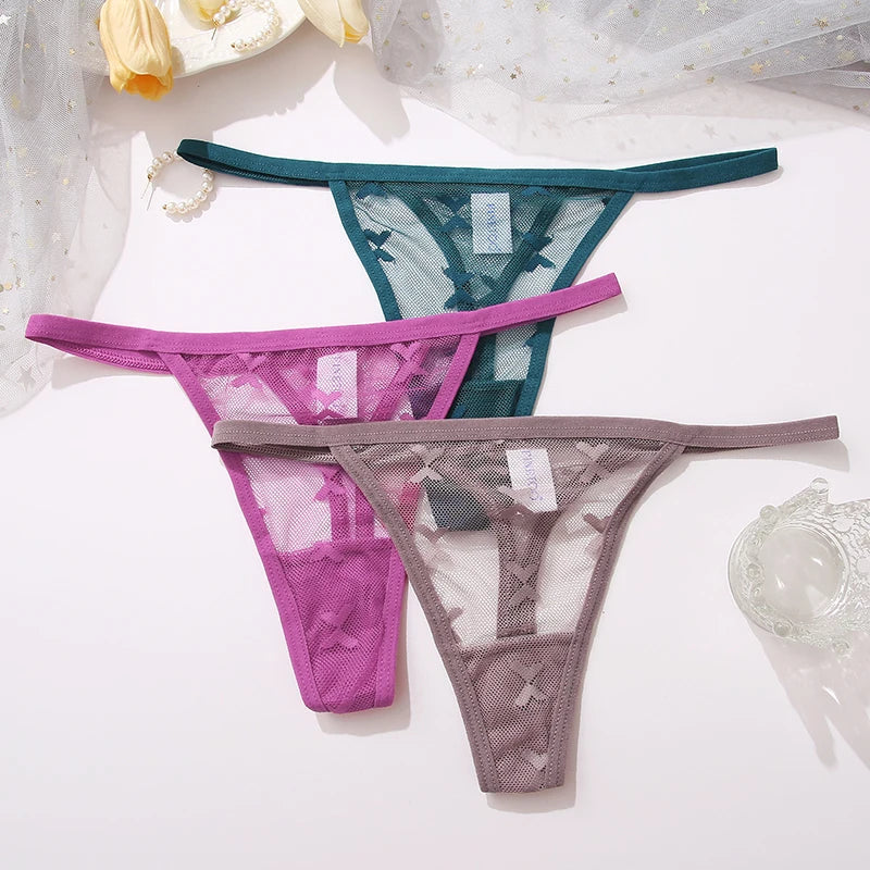 3-Pack Sheer Mesh G-Strings – Sexy Low Rise G-Strings