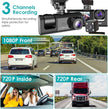 3 Channel Dash Cam for Car Front And Rear Camera 1080P Video Recorder Dashcam Black Box Car DVR Rear View Camera car accessory