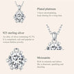 Stunning 1 Carat Moissanite Pendant Necklace | 925 Sterling Silver | Wedding & Bridal Fine Jewelry