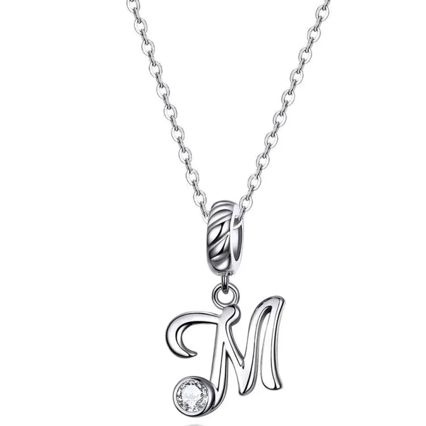 Classic 925 Sterling Silver Initial Necklace