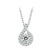 Dazzling 1ct Moissanite Sterling Silver Pendant Necklace