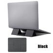 Portable Laptop Holder Desk Folding Desk Support PU Leather Stand Laptop Expansion Cooling Laptop Adjustable Stand Rack Bracket