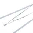 925 Sterling Silver Double Layer Heart Pendant Choker Necklace