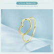 925 Sterling Silver Minimal Heart Band Ring