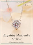 Dazzling Diamond Alternative: 1ct Moissanite Sterling Silver Pendant Necklace