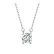 Radiant 1ct Moissanite Sterling Silver Pendant Necklace