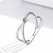 Breathtaking 14K Gold Plated X Ring - Elegant Minimalist 925 Sterling Silver Cross Ring For Women - Promise Jewelry Scr543
