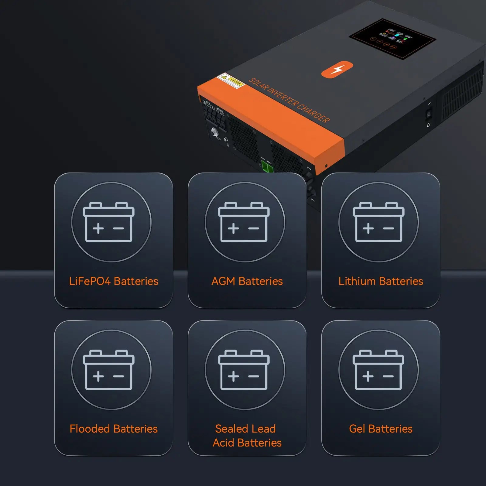 Hybrid Solar Inverter On Grid Inverter - Dual Output with MPPT 120A Solar Charger