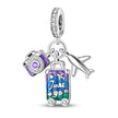 Adventure Awaits Sterling Silver Travel Charm