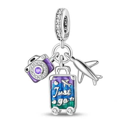Adventure Awaits Sterling Silver Travel Charm