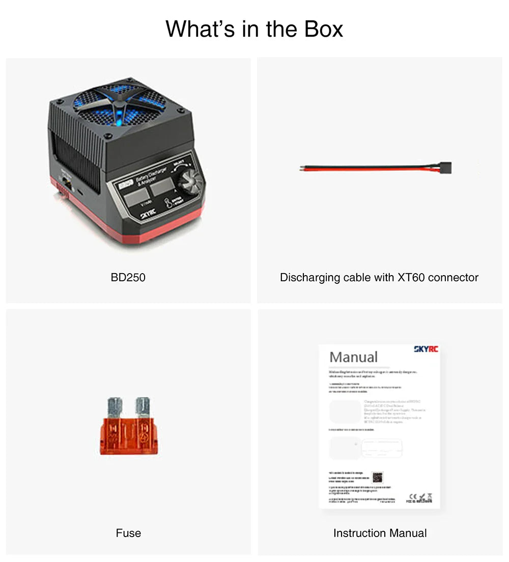 SKYRC BD250 Battery Analyzer - Upgraded Battery Discharger