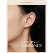 Radiant Moissanite Stud Earrings | D Color Round Cut 925 Silver, Gold Plated