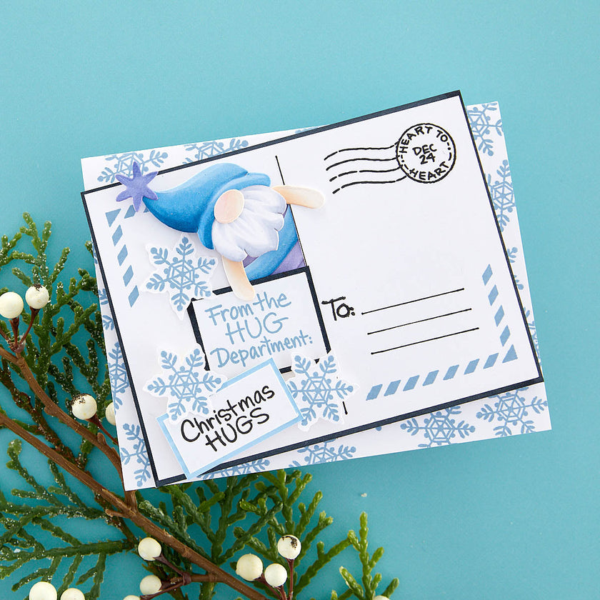 Gnome Hugs Etched Dies from the Holiday Hugs Collection by Stampendous