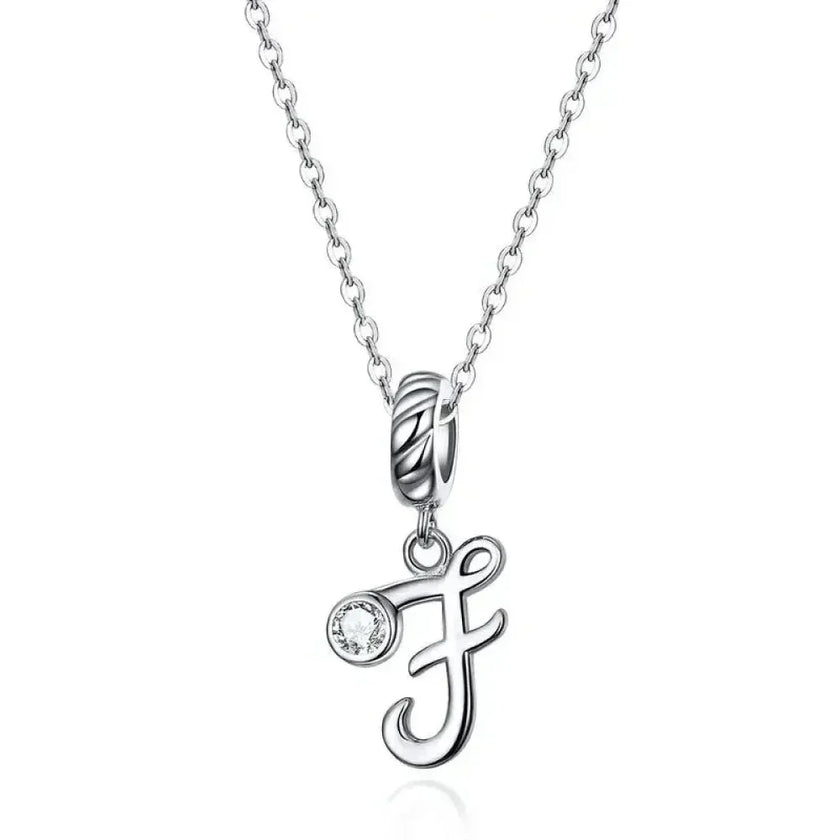 Classic 925 Sterling Silver Initial Necklace