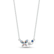 Vibrant Butterfly Sterling Silver Pendant Necklace