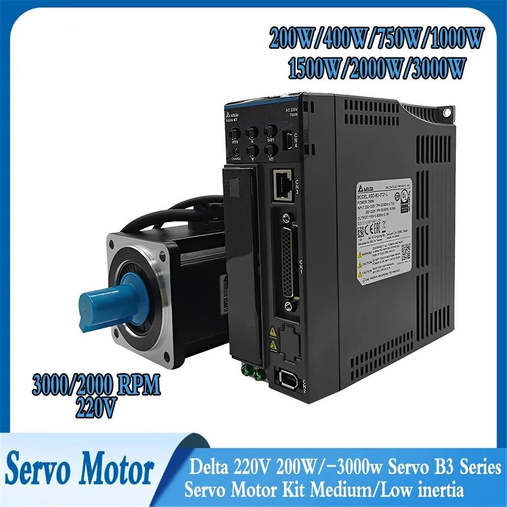 Delta AC Series Servo Motor Kit  - CANopen,RS-485,EtherCAT