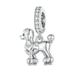 Genuine 925 Sterling Silver Pet Dog Charm For Bracelet - Poodle Dachshund Pendant