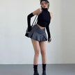 Harajuku Hottie Preppy Pulse High Waist A-Line Sexy Mini Skirt