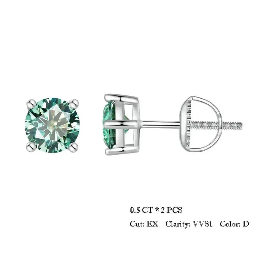 Breathtaking Moissanite Heart Stud Earrings | 925 Sterling Silver