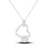 Knotted Heart Sterling Silver Pendant Necklace