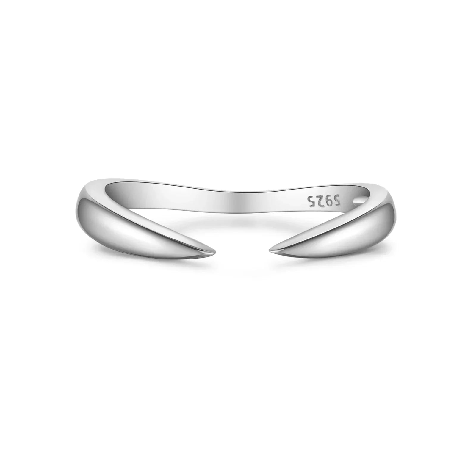 925 Sterling Silver Gold Talon Open Ring