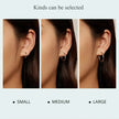 14K White Gold Plated 925 Sterling Silver Hoop Earrings | Hypoallergenic 24mm Hoops