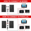 200/400W Monocrystalline Waterproof Solar Panel 12V Charging