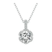 Petal Perfection 1ct Moissanite Sterling Silver Pendant Necklace